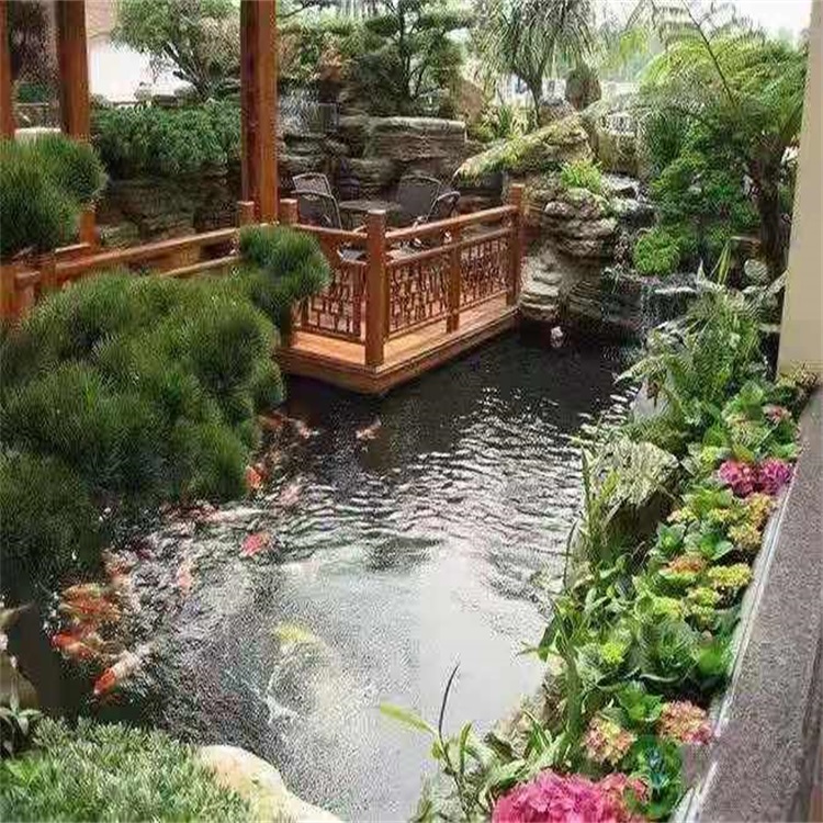 长坡镇别墅庭院景观设计鱼池